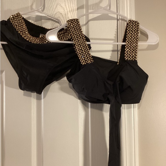 NWOT WOMEN two piece high waisted wrap swimwear Size Small - Picture 6 of 7